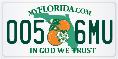 FL license plate 0056MU