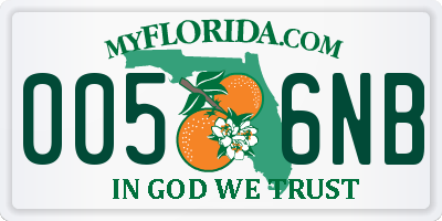 FL license plate 0056NB
