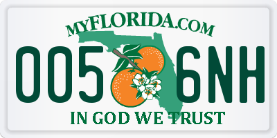 FL license plate 0056NH