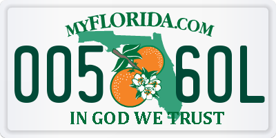 FL license plate 0056OL