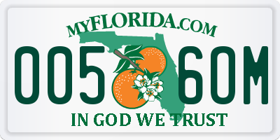 FL license plate 0056OM