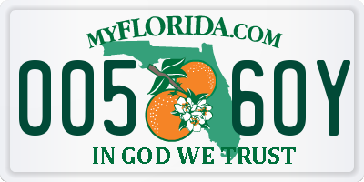 FL license plate 0056OY