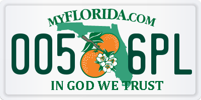 FL license plate 0056PL