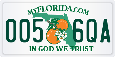 FL license plate 0056QA