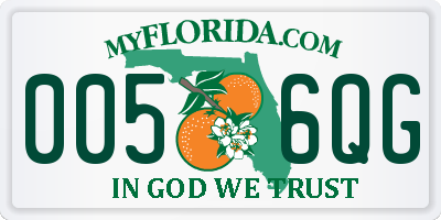 FL license plate 0056QG