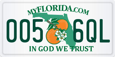 FL license plate 0056QL