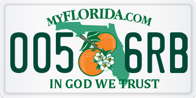 FL license plate 0056RB