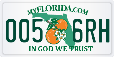 FL license plate 0056RH