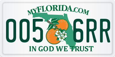 FL license plate 0056RR