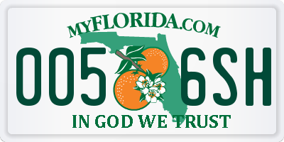 FL license plate 0056SH