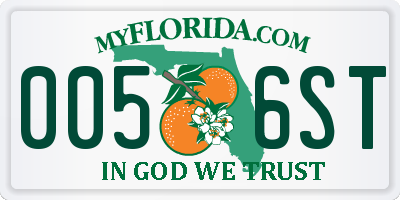 FL license plate 0056ST