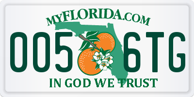 FL license plate 0056TG