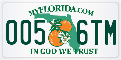 FL license plate 0056TM