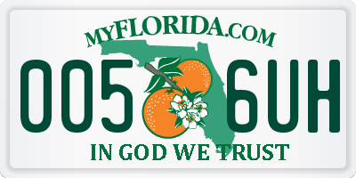 FL license plate 0056UH