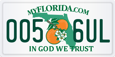 FL license plate 0056UL