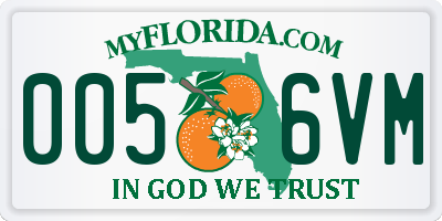 FL license plate 0056VM