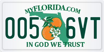 FL license plate 0056VT