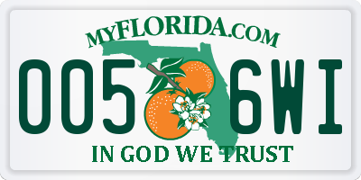 FL license plate 0056WI