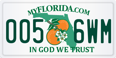 FL license plate 0056WM