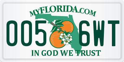 FL license plate 0056WT