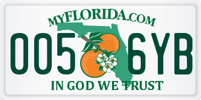 FL license plate 0056YB