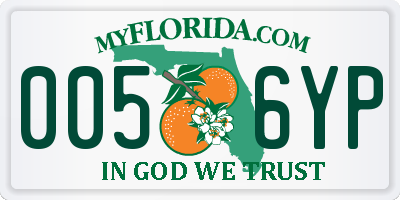 FL license plate 0056YP