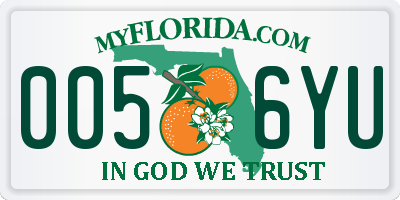 FL license plate 0056YU