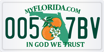 FL license plate 0057BV