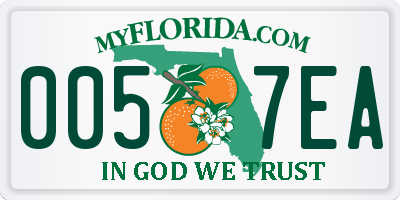 FL license plate 0057EA