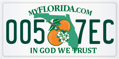 FL license plate 0057EC