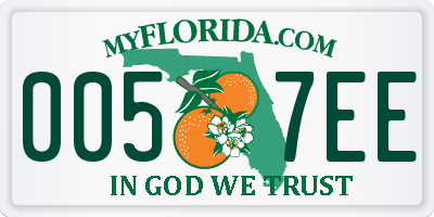 FL license plate 0057EE
