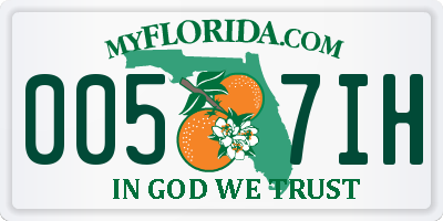 FL license plate 0057IH