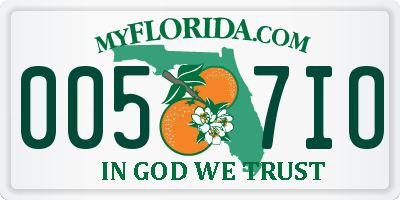 FL license plate 0057IO