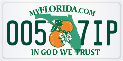 FL license plate 0057IP