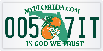 FL license plate 0057IT