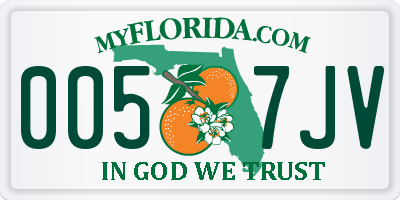FL license plate 0057JV