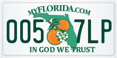 FL license plate 0057LP