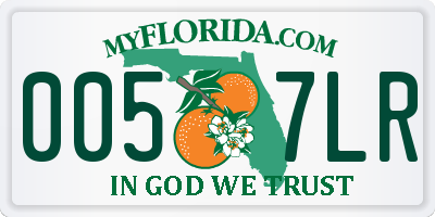 FL license plate 0057LR