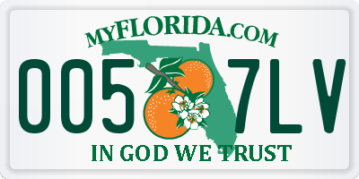 FL license plate 0057LV