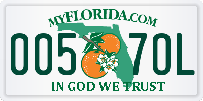 FL license plate 0057OL