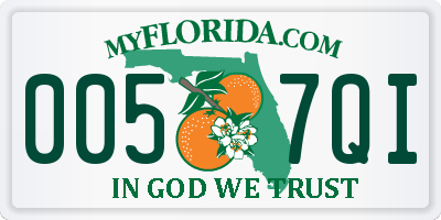 FL license plate 0057QI