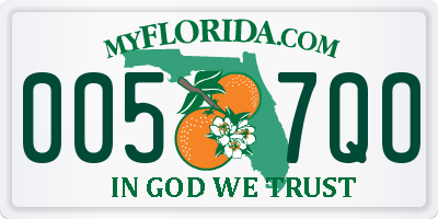 FL license plate 0057QO