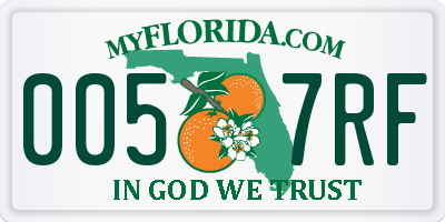 FL license plate 0057RF