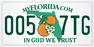 FL license plate 0057TG