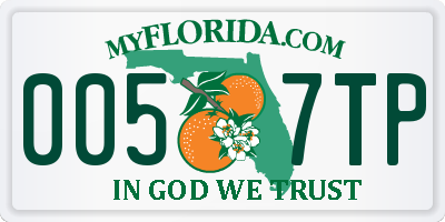 FL license plate 0057TP