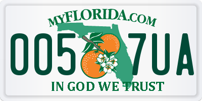 FL license plate 0057UA