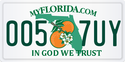 FL license plate 0057UY