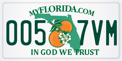 FL license plate 0057VM