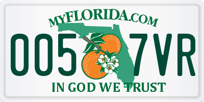 FL license plate 0057VR