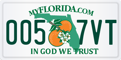 FL license plate 0057VT